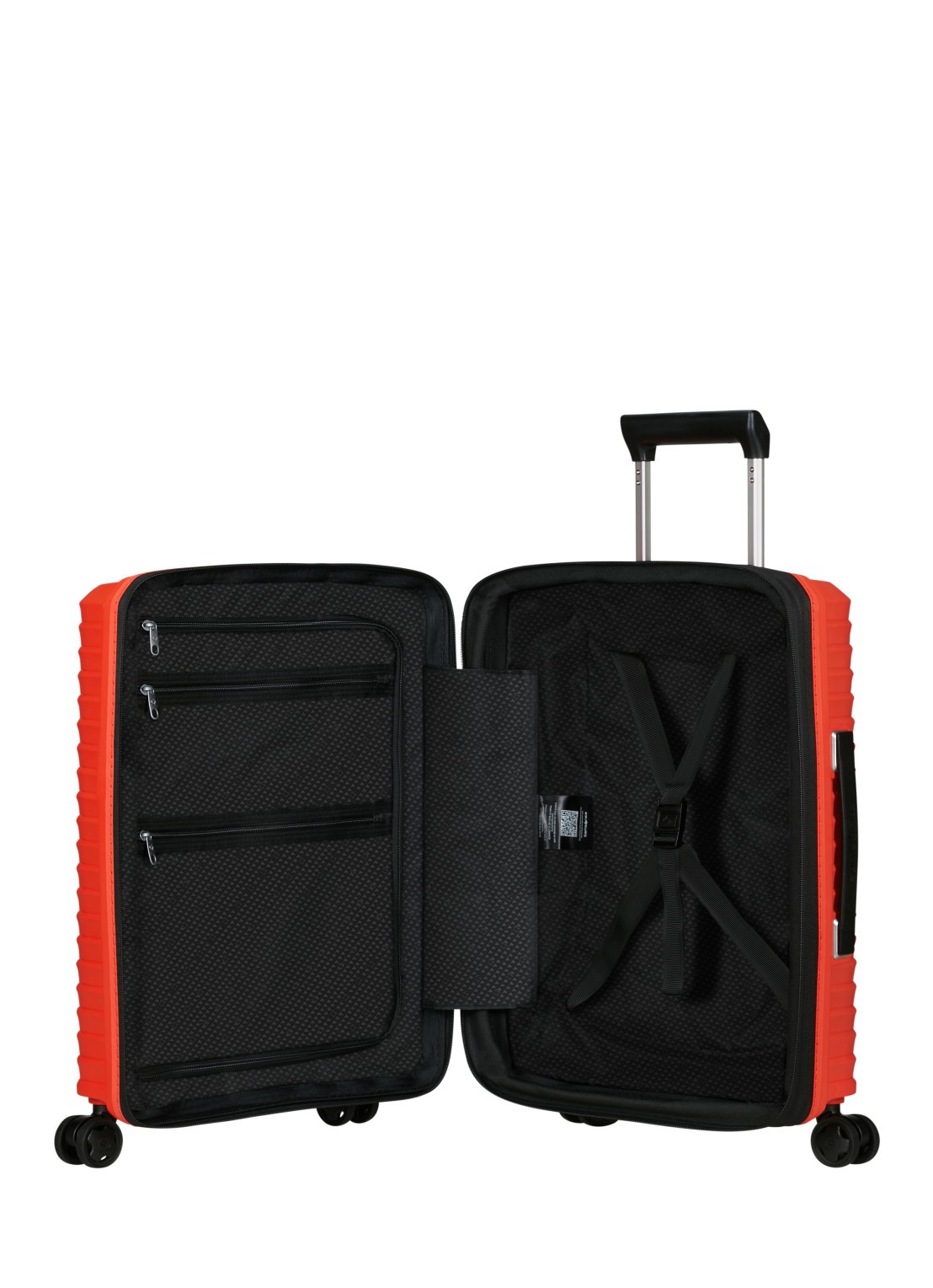 Samsonite Upscape vergrootbare spinner 55 cm - achterkant 3 rood