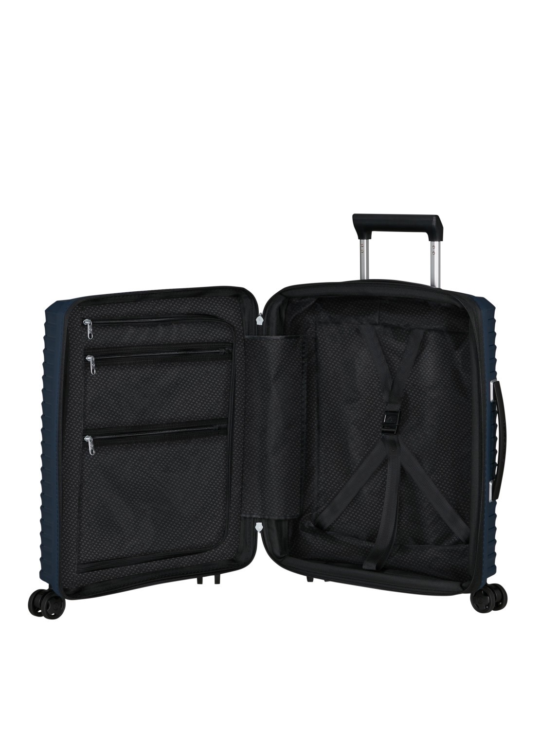 Samsonite Upscape vergrootbare spinner 55 cm - achterkant 4 donkerblauw