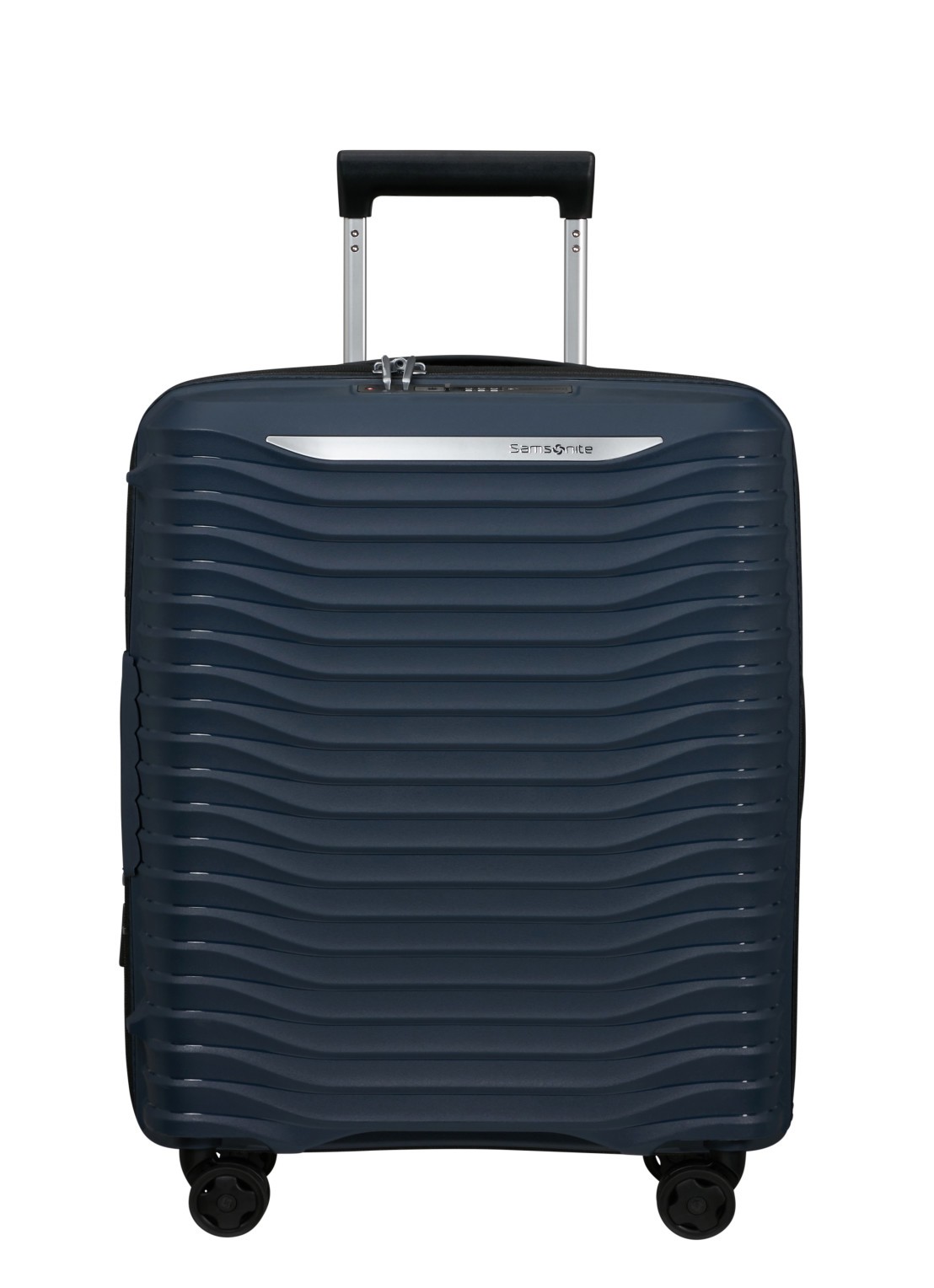 Samsonite Upscape vergrootbare spinner 55 cm - voorkant donkerblauw