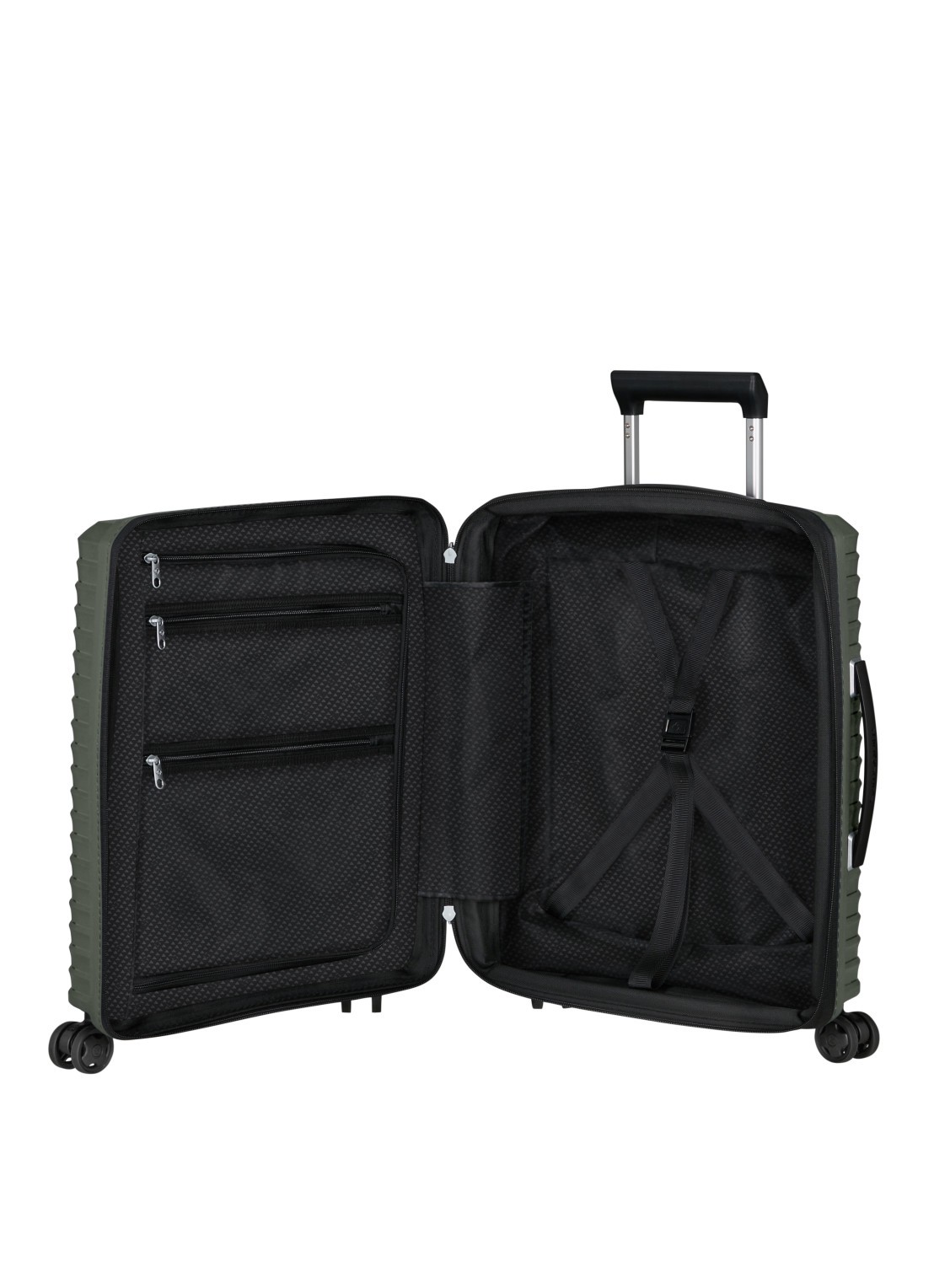 Samsonite Upscape vergrootbare spinner 55 cm - achterkant 2 olijfgroen