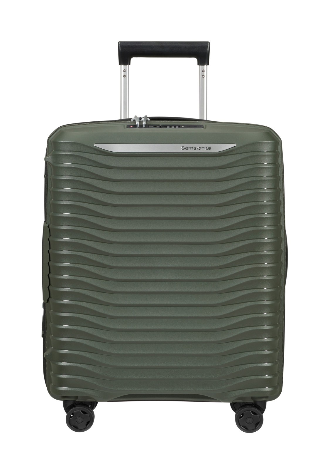 Samsonite Upscape vergrootbare spinner 55 cm - voorkant 3 olijfgroen