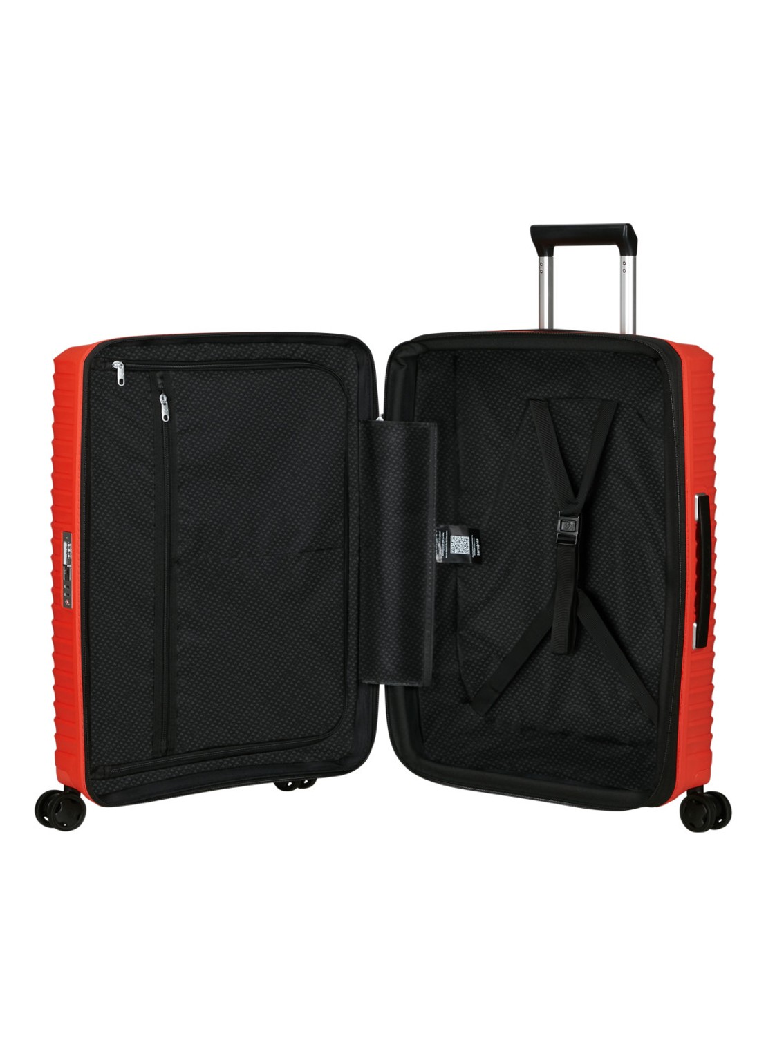 Samsonite Upscape vergrootbare spinner 68 cm - achterkant oranjerood