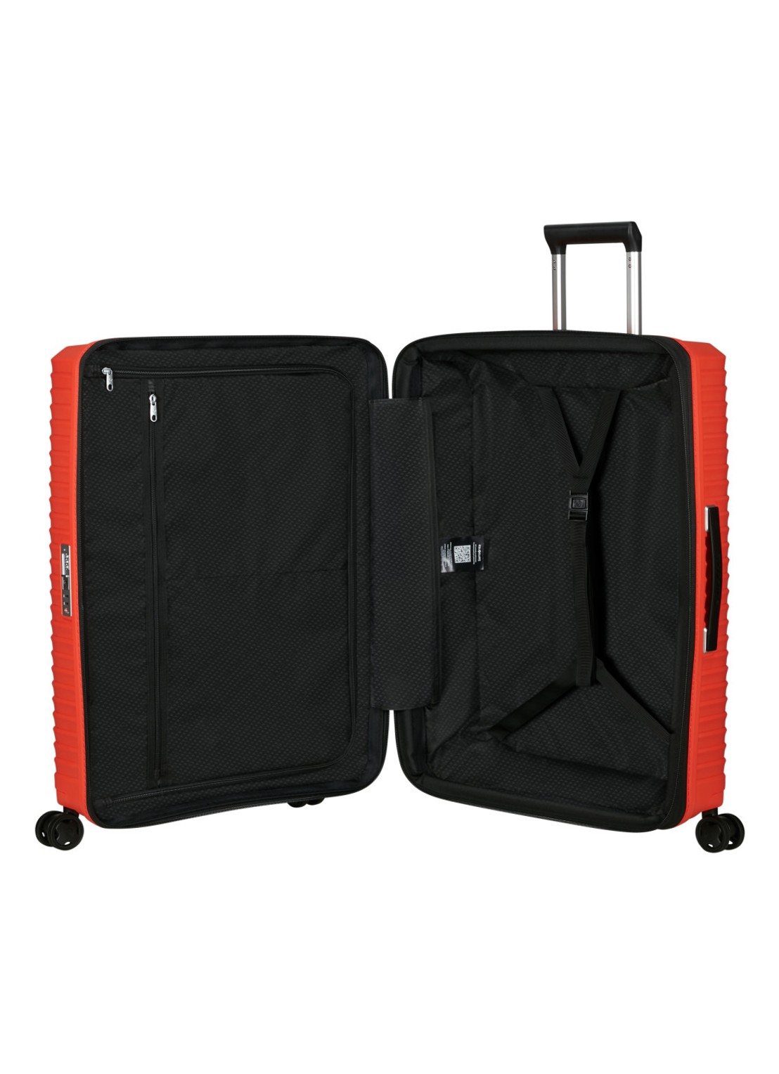 Samsonite Upscape vergrootbare spinner 75 cm - achterkant 2 oranjerood