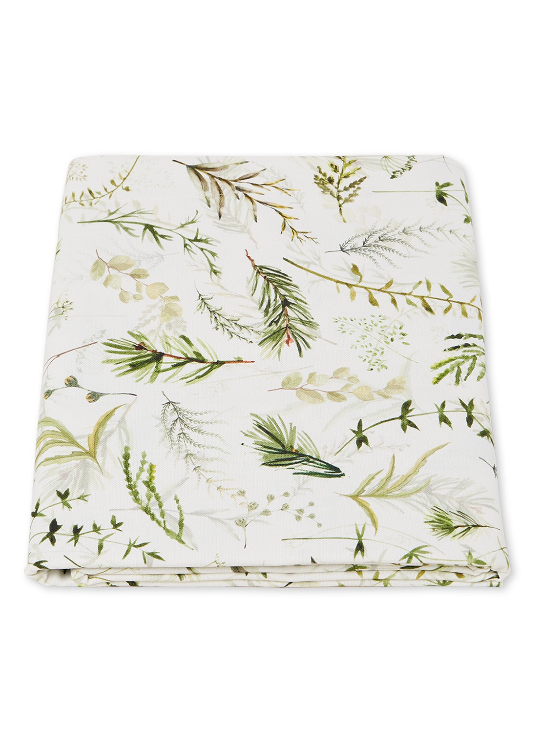 Sander Greenery tafelkleed van katoen 250 x 150 cm - voorkant gebroken wit