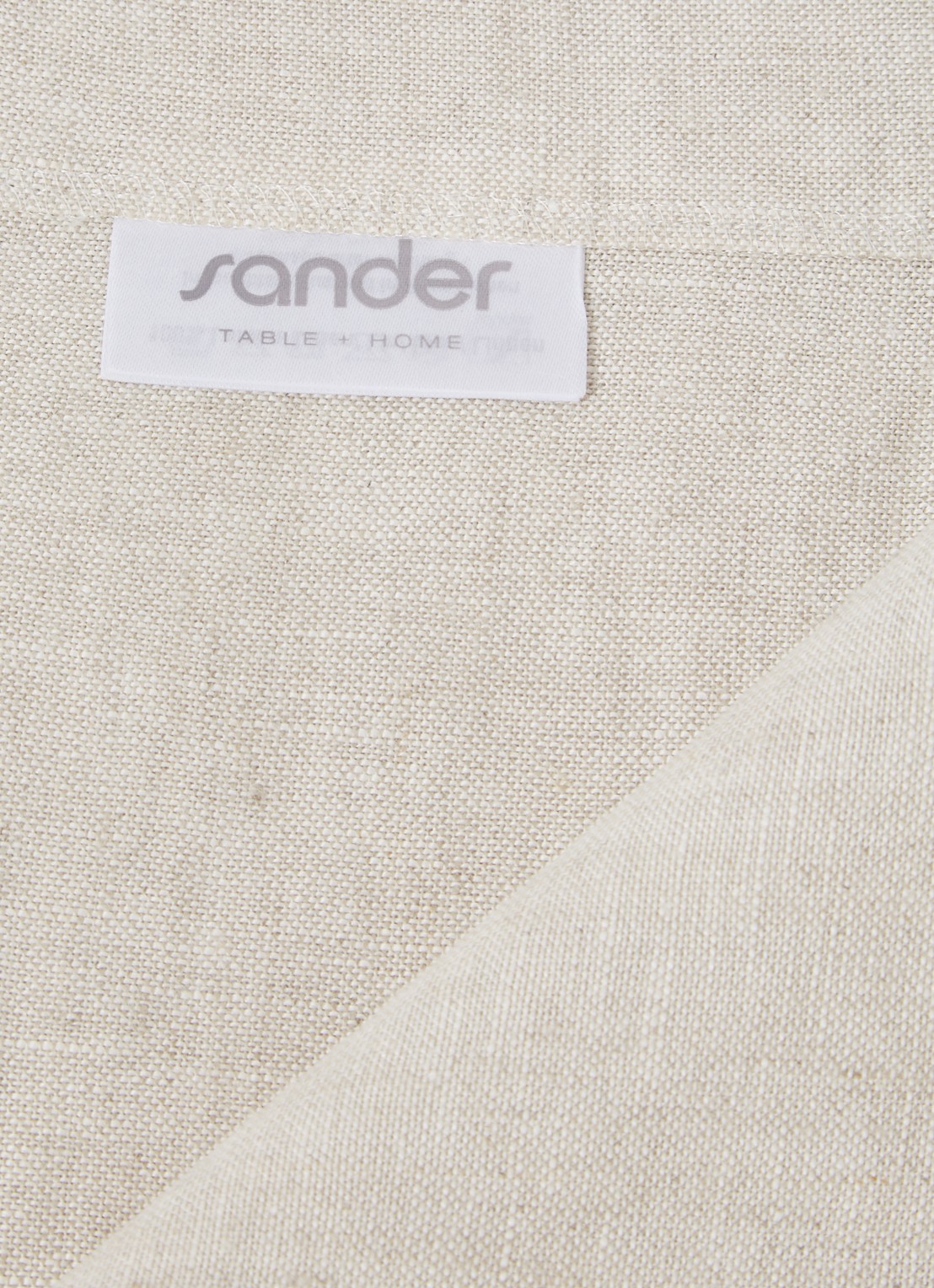 Sander Linnen tafelkleed 135 x 170 cm - detail beige