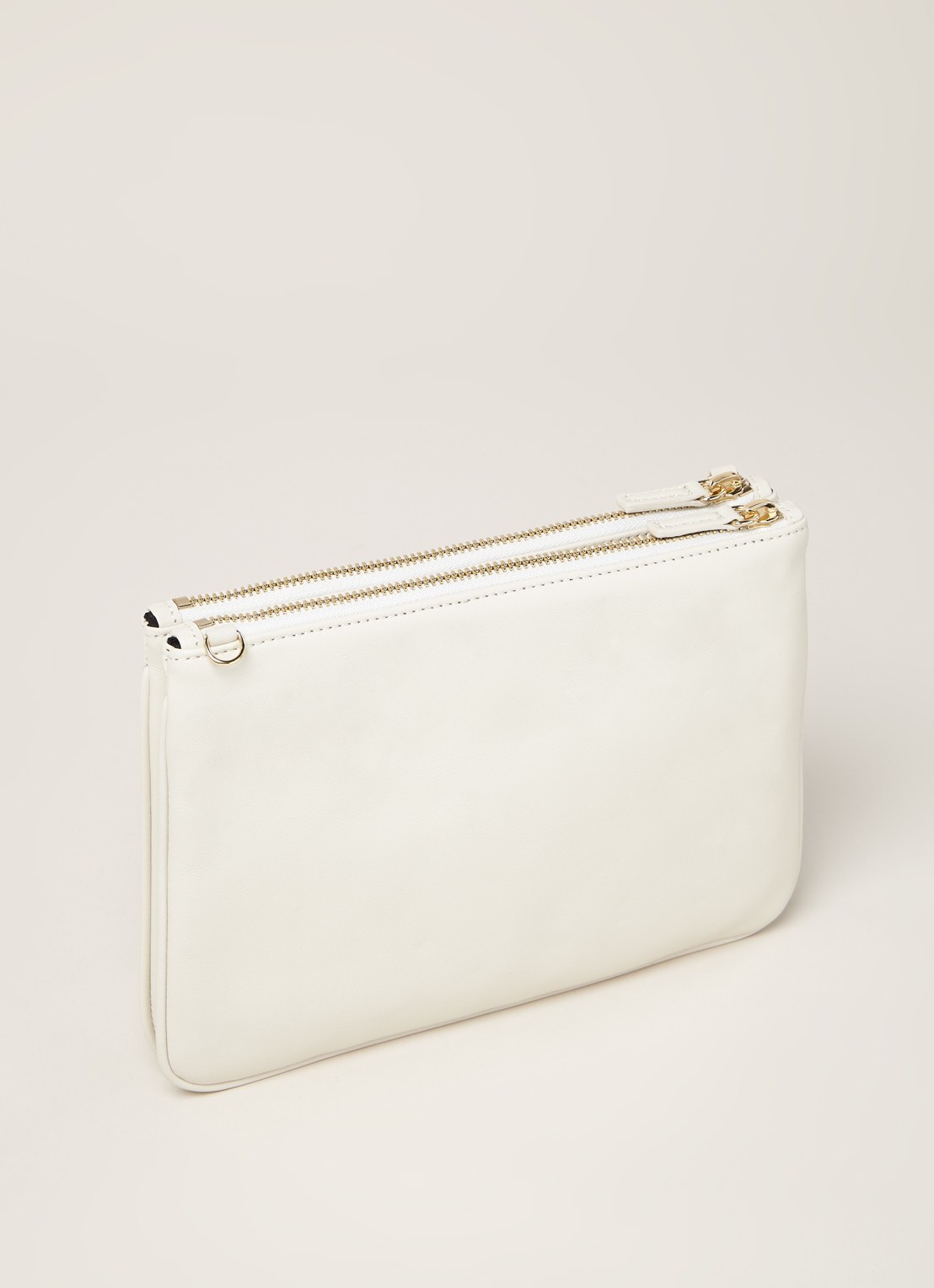 Sandro Addict crossbodytas van leer - detail gebroken wit