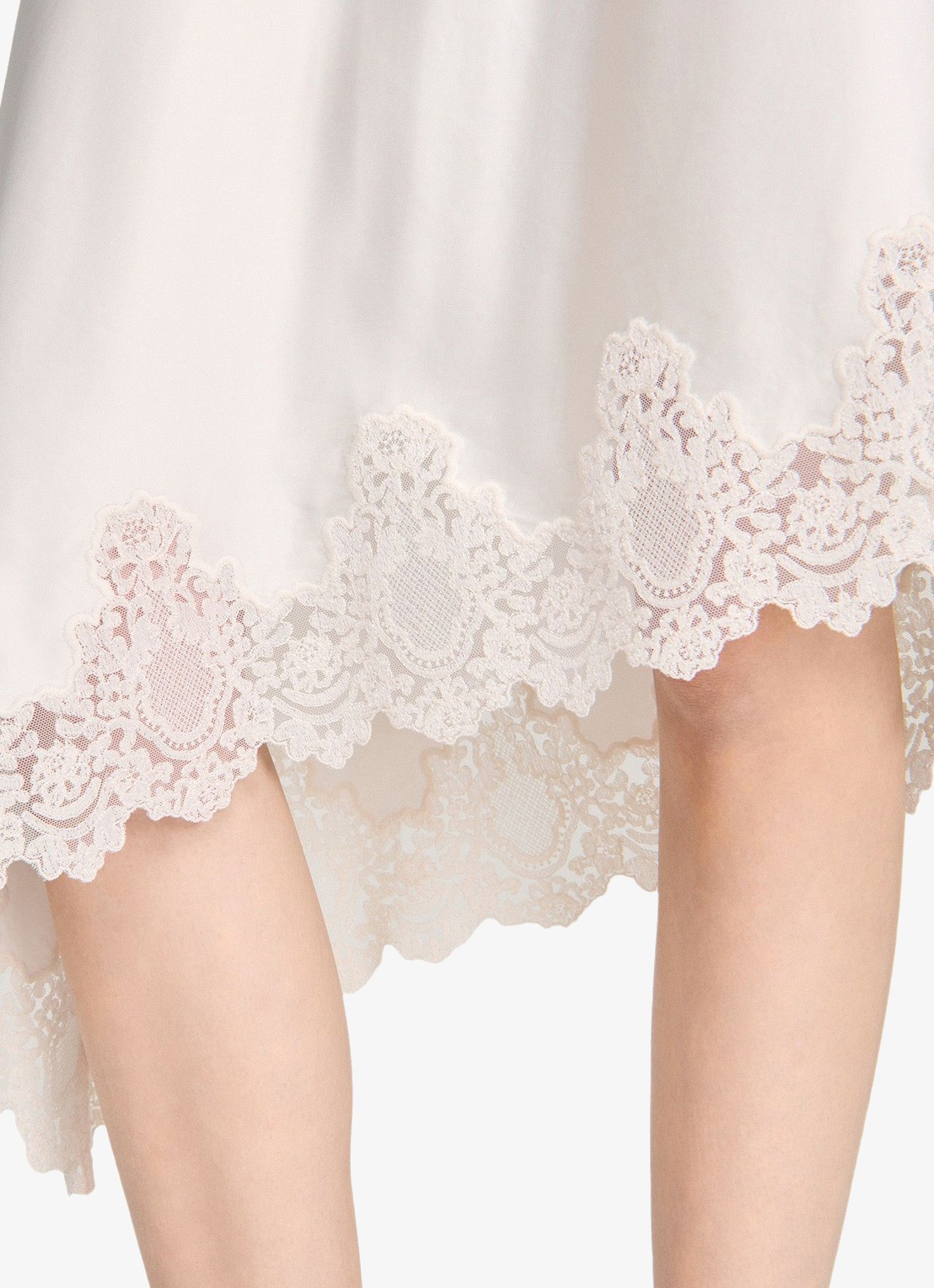 Sandro  Asymmetrische rok met details van kant - detail 4 ecru / wit