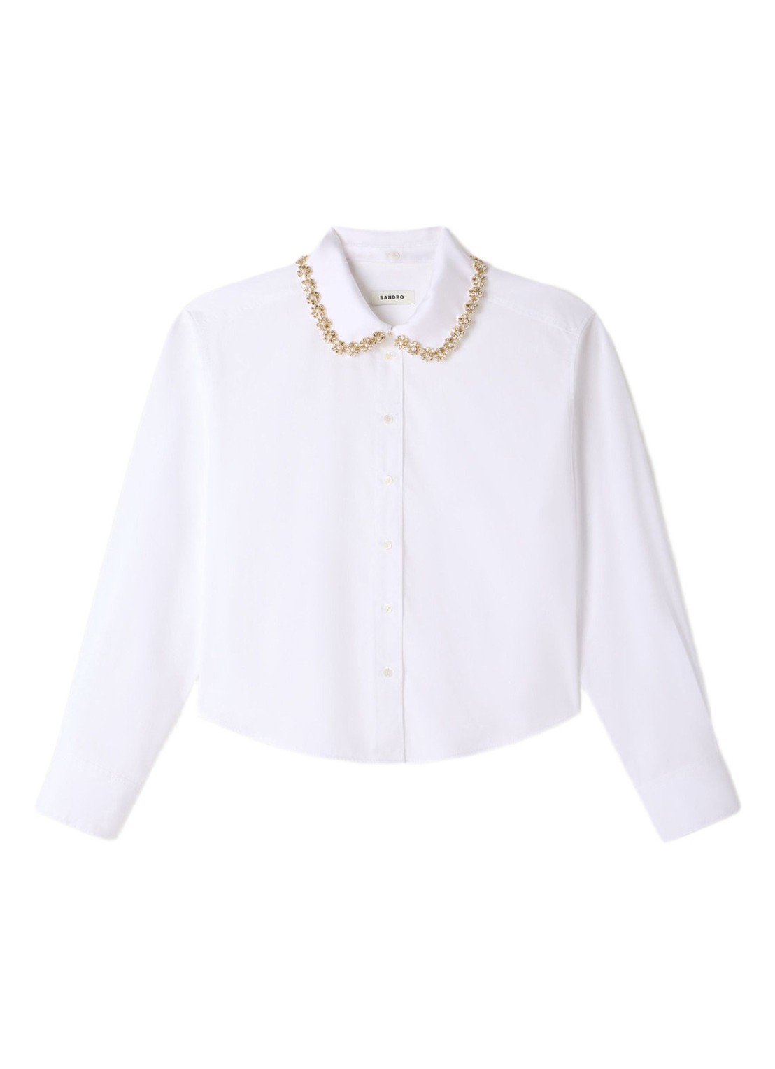 Sandro Blouse met strass - voorkant wit