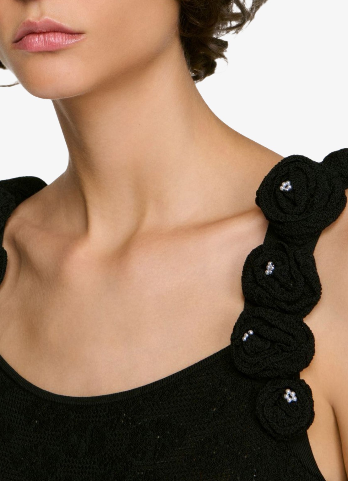 Sandro Body met bloemenprint - detail 4 zwart