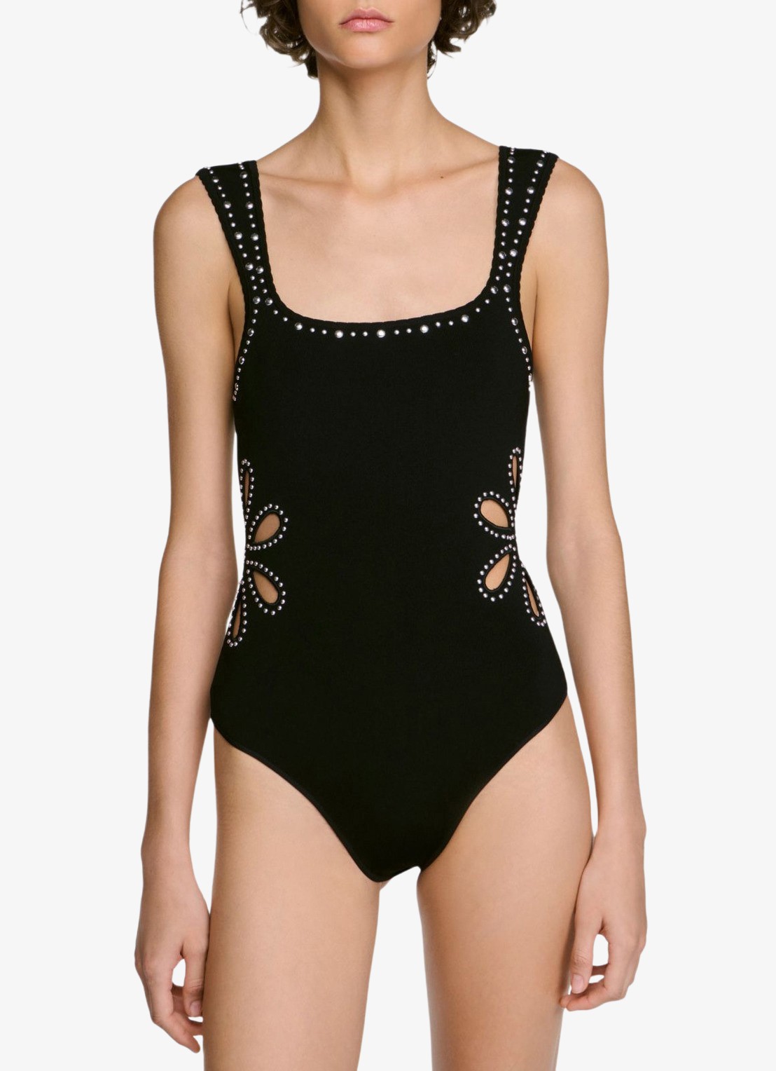 Sandro Body met strass - detail 3 zwart