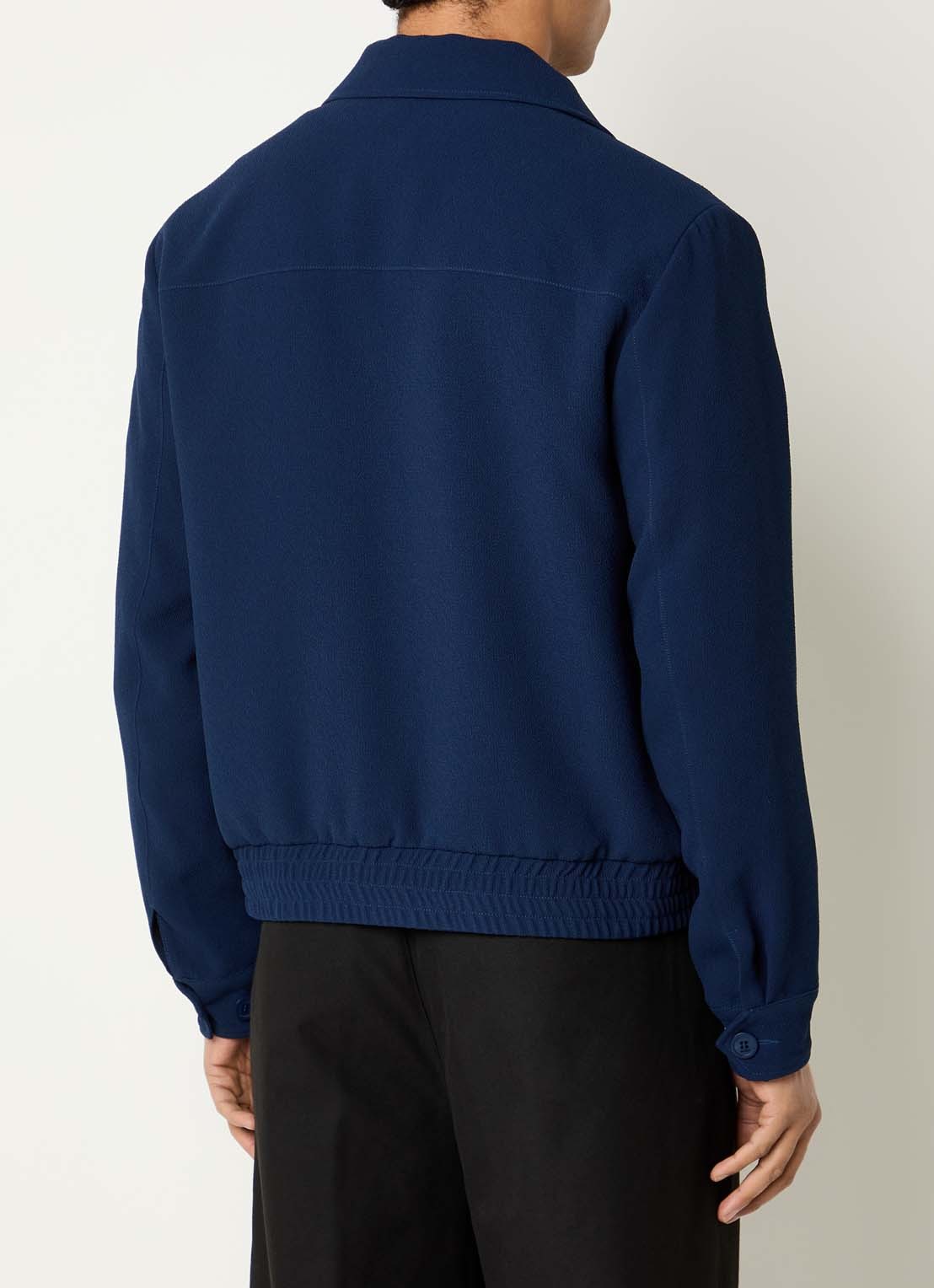 Sandro Bomberjack met steekzakken - achterkant donkerblauw