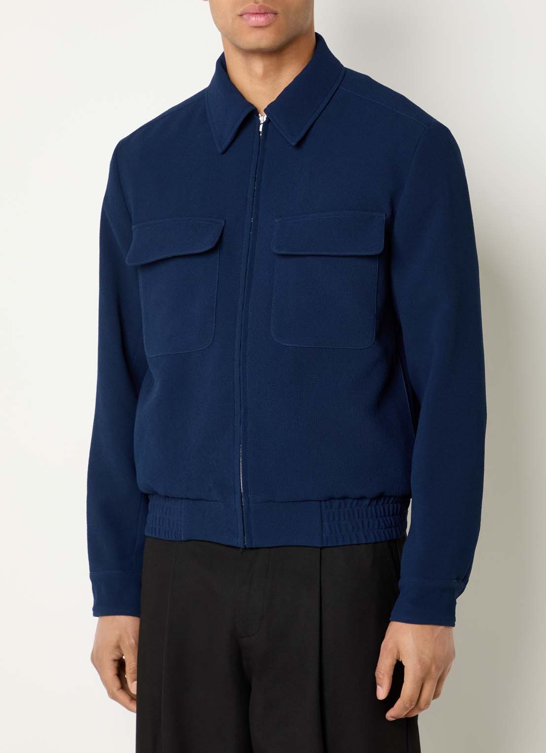Sandro Bomberjack met steekzakken - detail 4 donkerblauw