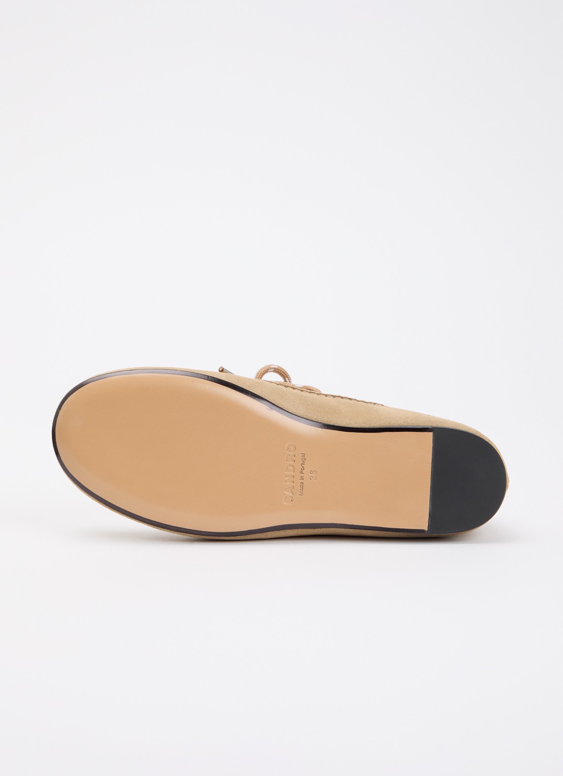 Sandro Bootschoen van suède met leren details - detail 4 khaki