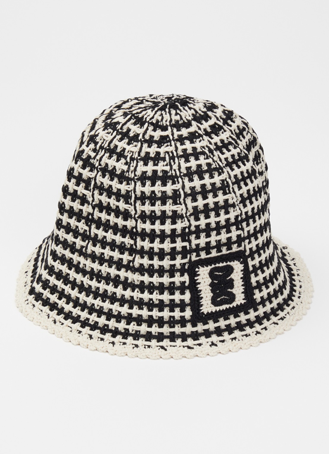 Sandro Bucket hoed met logo - voorkant 2 creme