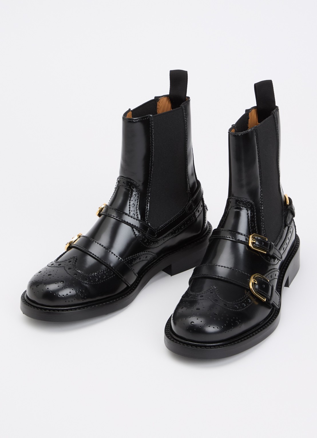 Sandro Chelsea boot van leer - detail zwart