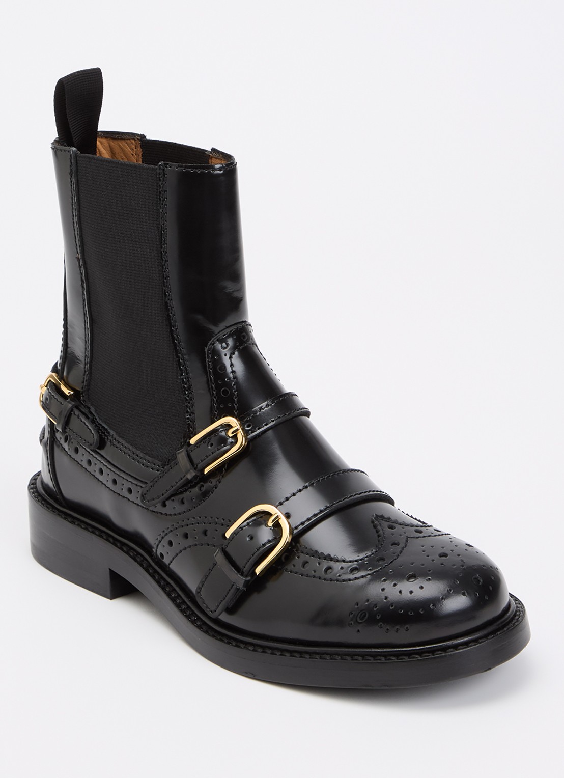 Sandro Chelsea boot van leer - voorkant 3 zwart