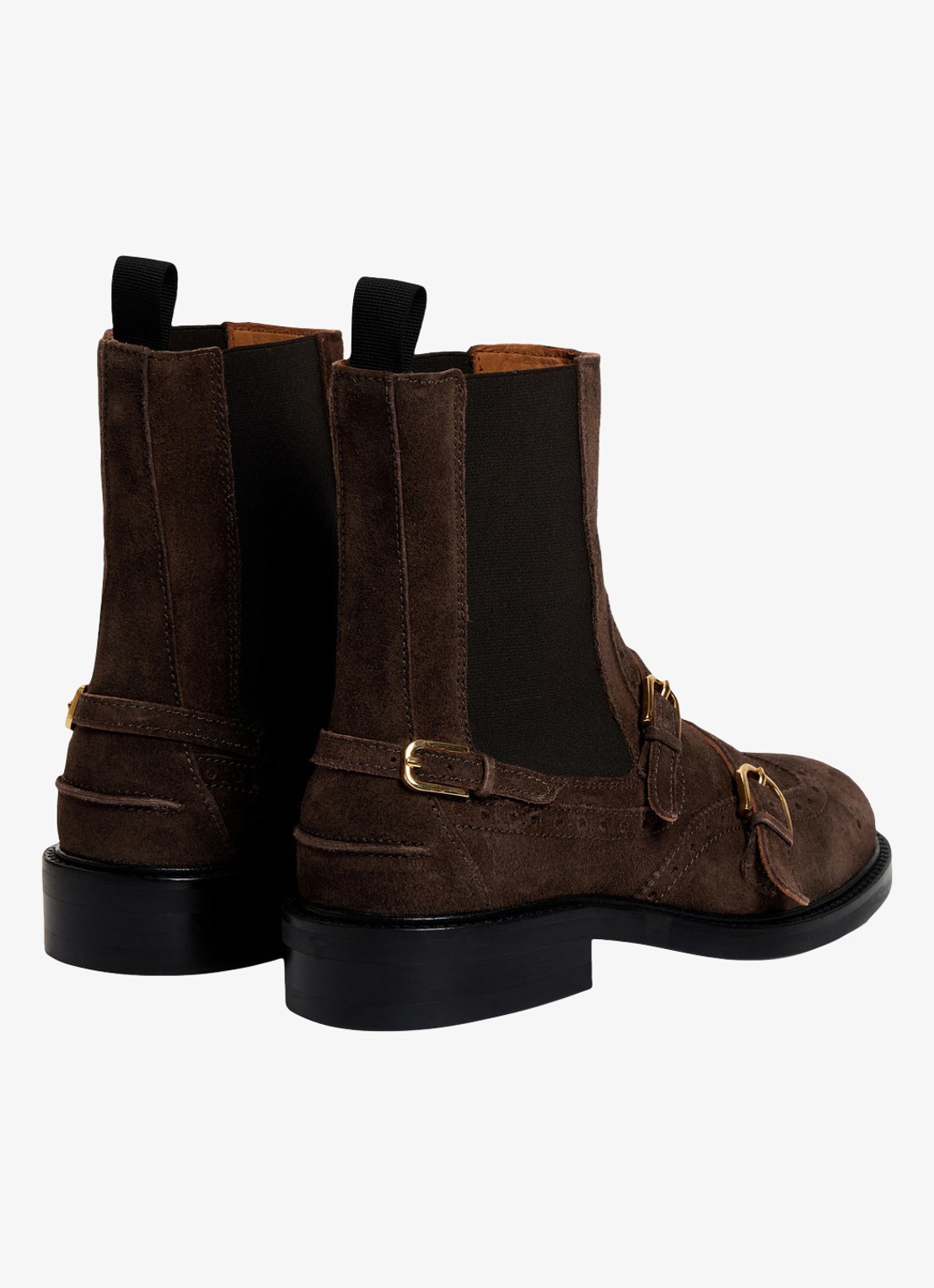Sandro Chelsea boot van leer - achterkant 3 bruin