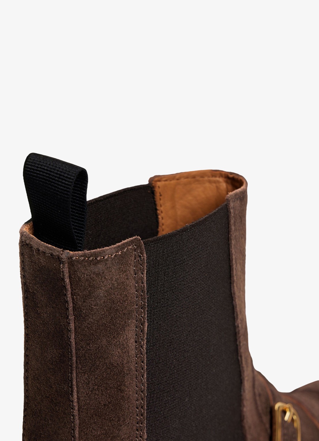 Sandro Chelsea boot van leer - detail 2 bruin