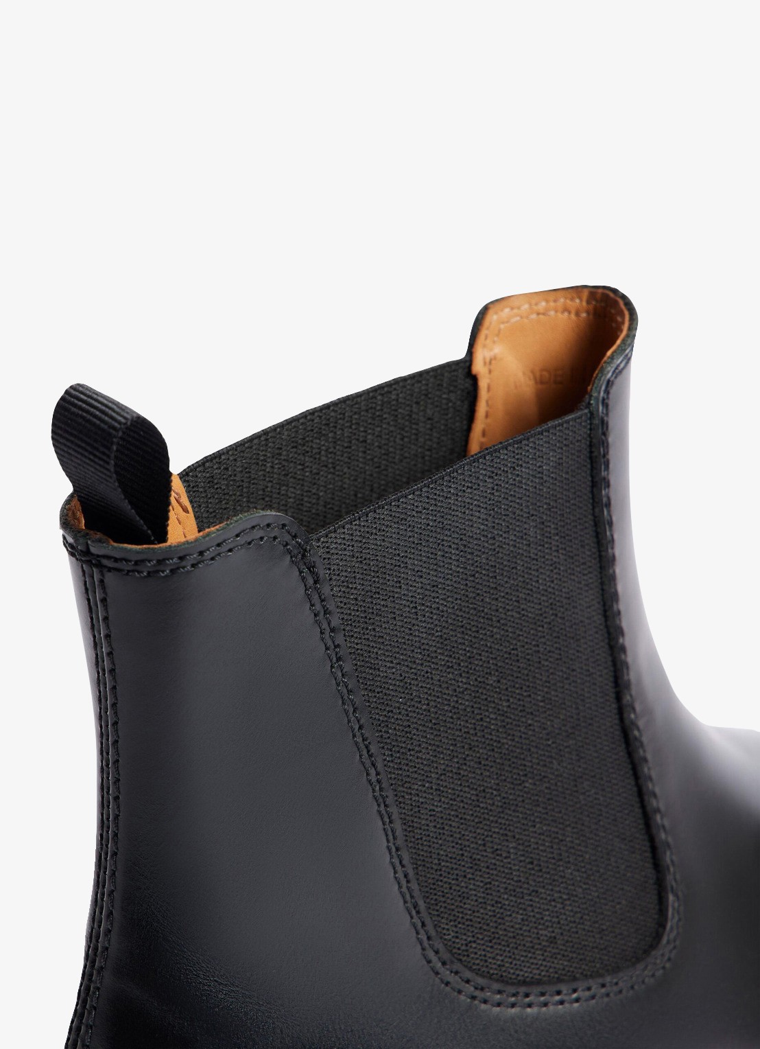 Sandro Chelsea boot van leer - detail black / zwart