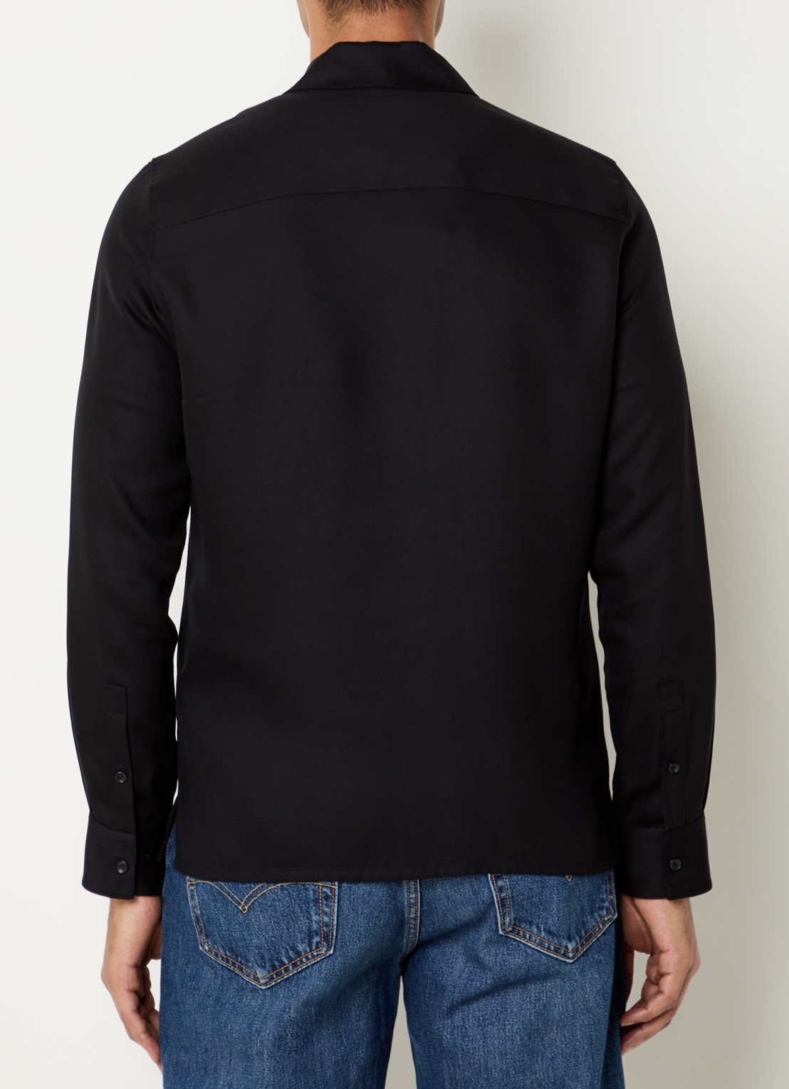 Sandro Chemise jack met kraag - achterkant zwart