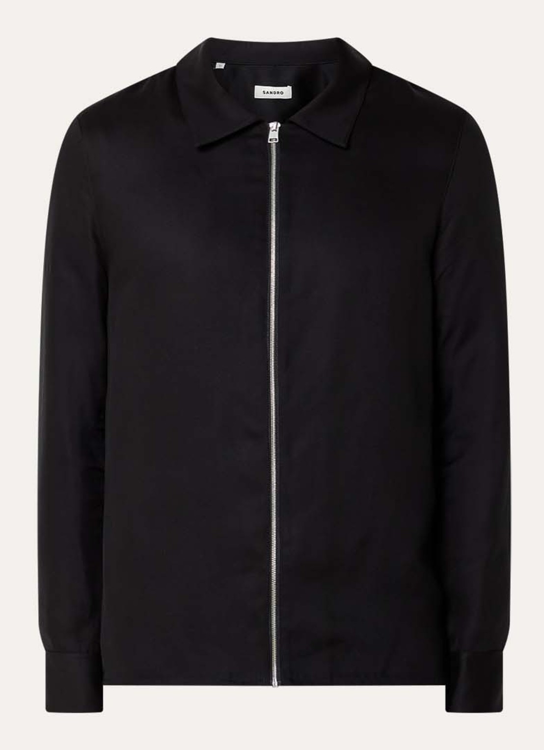 Sandro Chemise jack met kraag - voorkant 3 zwart