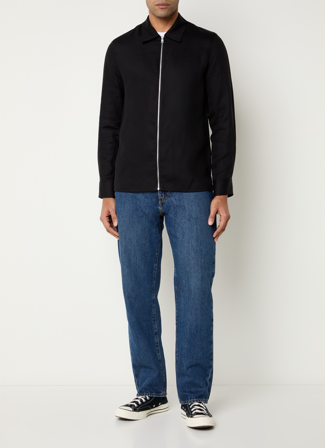 Sandro Chemise jack met kraag - voorkant 4 zwart