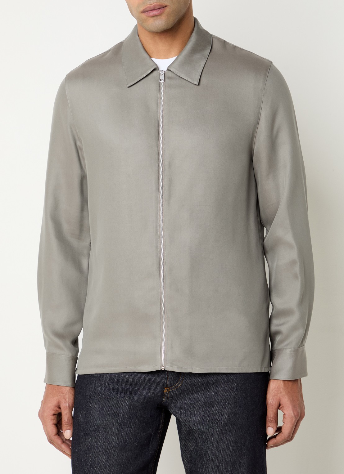Sandro Chemise jack met kraag - detail 3 grijs