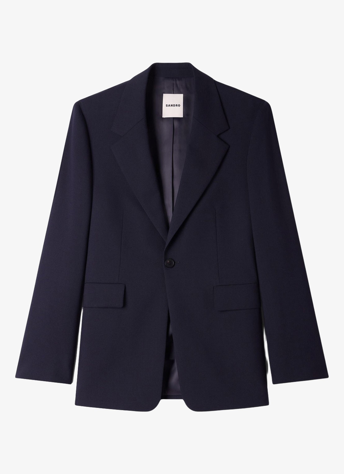 Sandro Colbert van wol - voorkant midnight blue / blauw