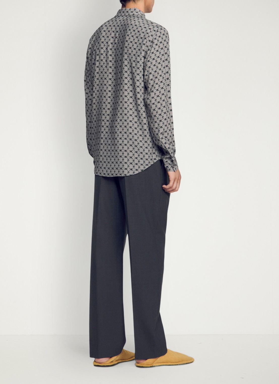 Sandro Comfort fit overhemd met grafische print - achterkant 3 grijs