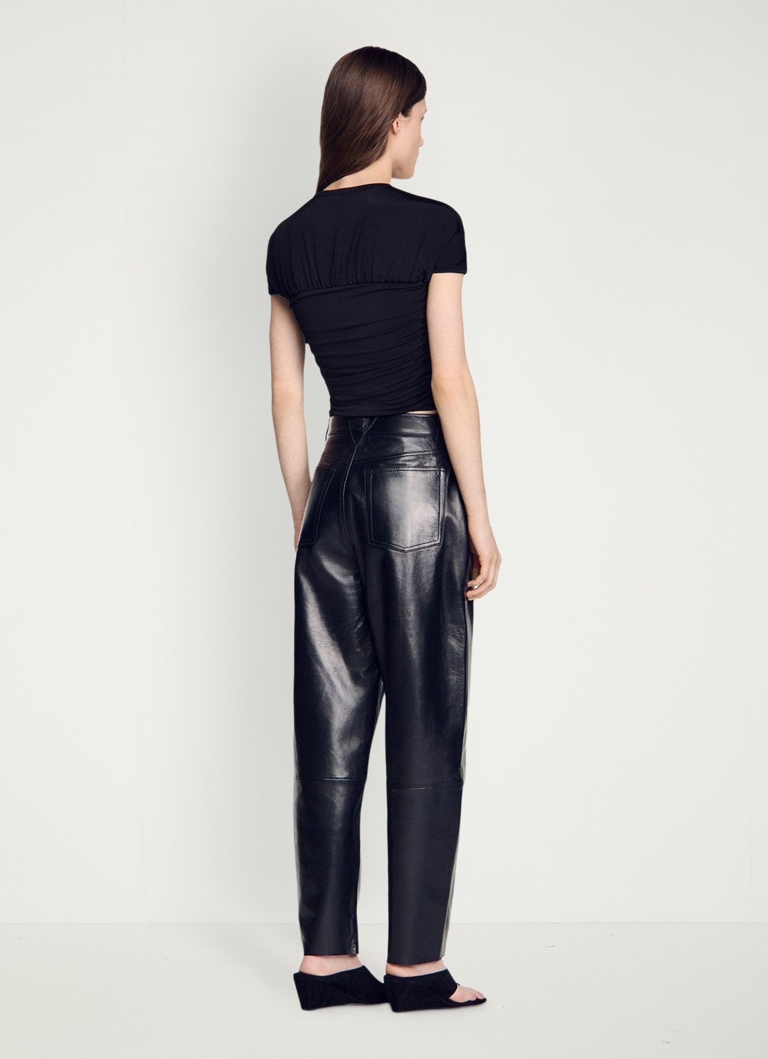 Sandro Crop top met cut-out detail - achterkant 4 zwart