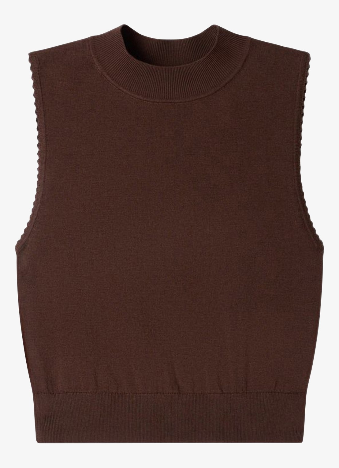 Sandro Crop top met stretch - voorkant bruin