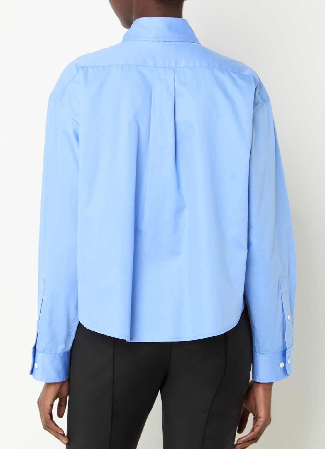 Sandro Cropped blouse met rits - achterkant 4 blauw
