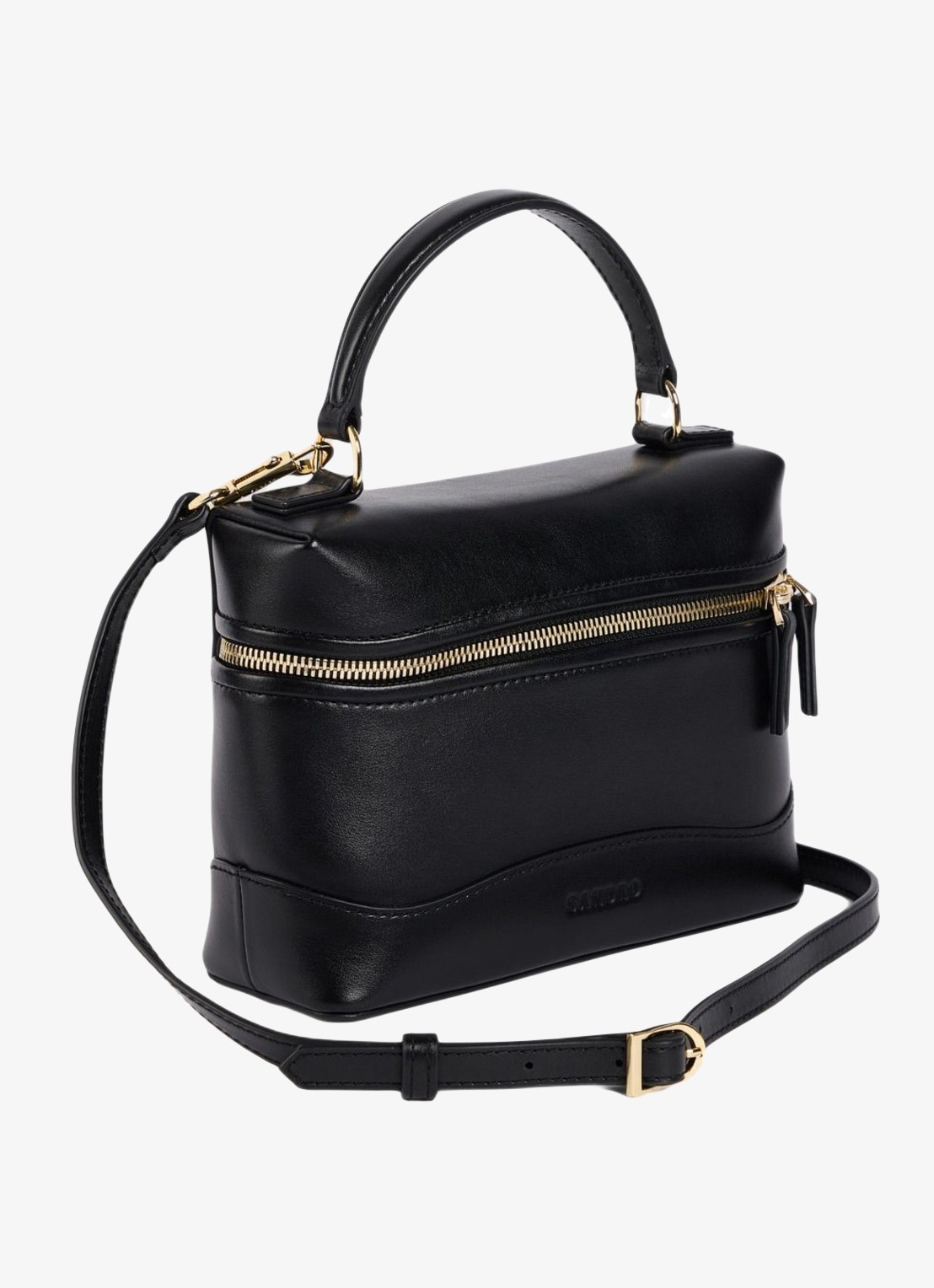 Sandro Crossbody van leer - detail 2 zwart