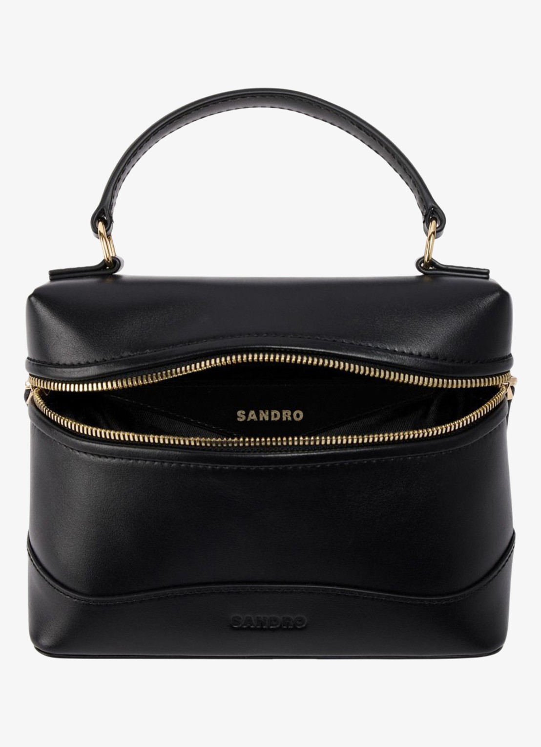 Sandro Crossbody van leer - detail 3 zwart
