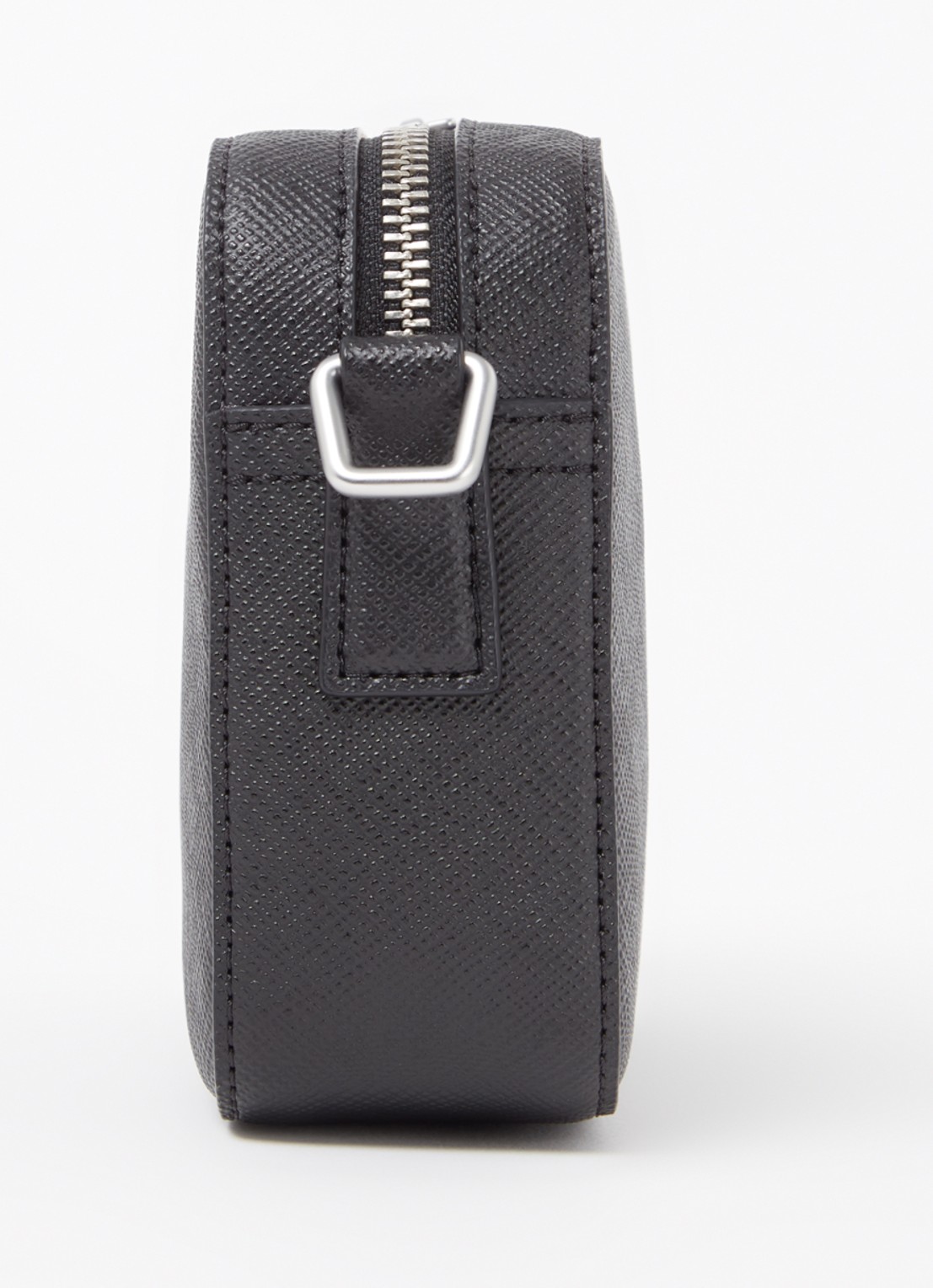 Sandro Crossbodytas van leer met logo - detail 3 black / zwart