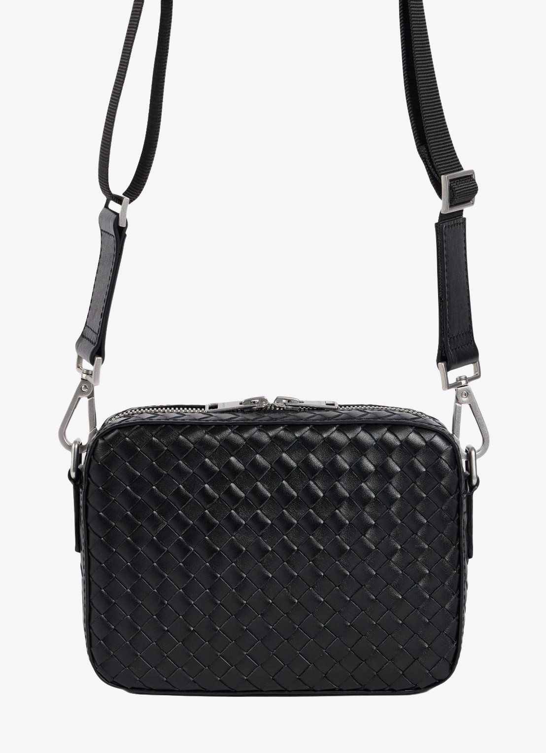 Sandro Crossbodytas van leer - detail 3 black / zwart