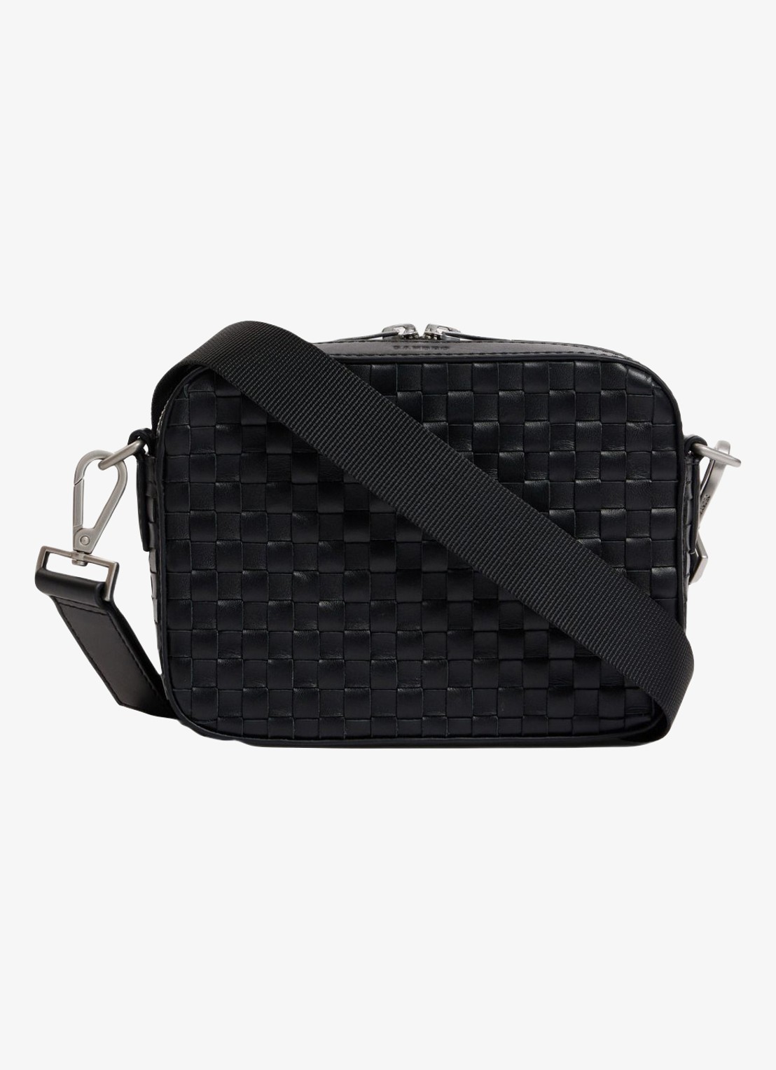 Sandro Crossbodytas van leer - voorkant black / zwart
