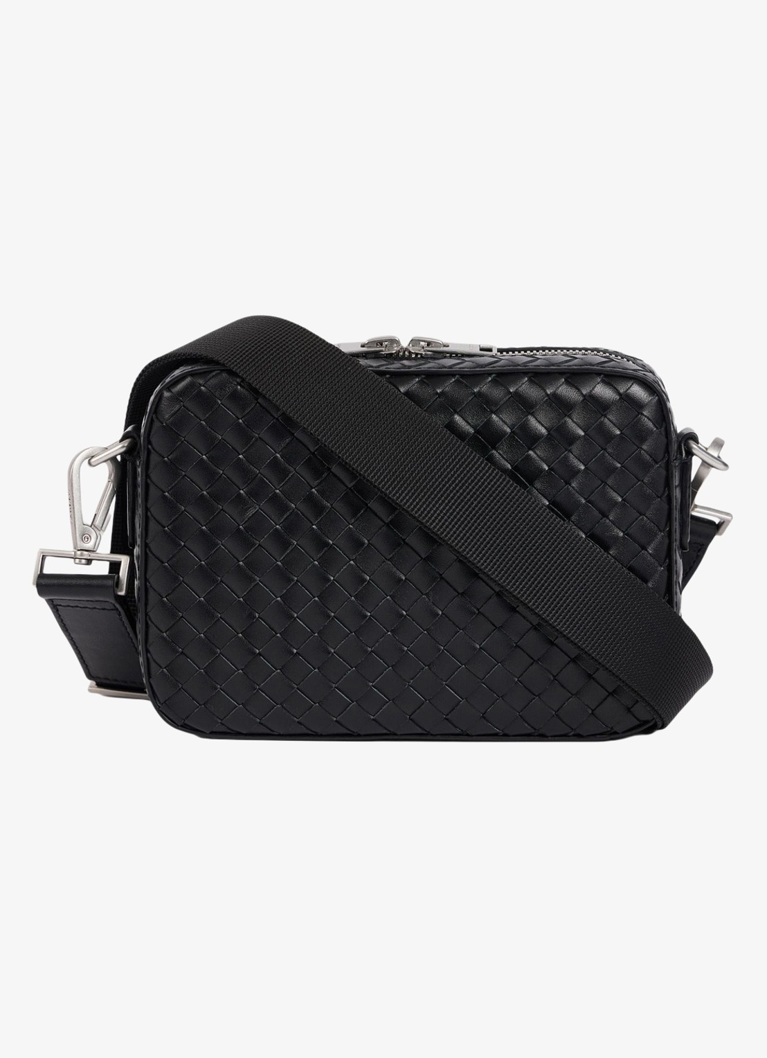 Sandro Crossbodytas van leer - voorkant 2 black / zwart