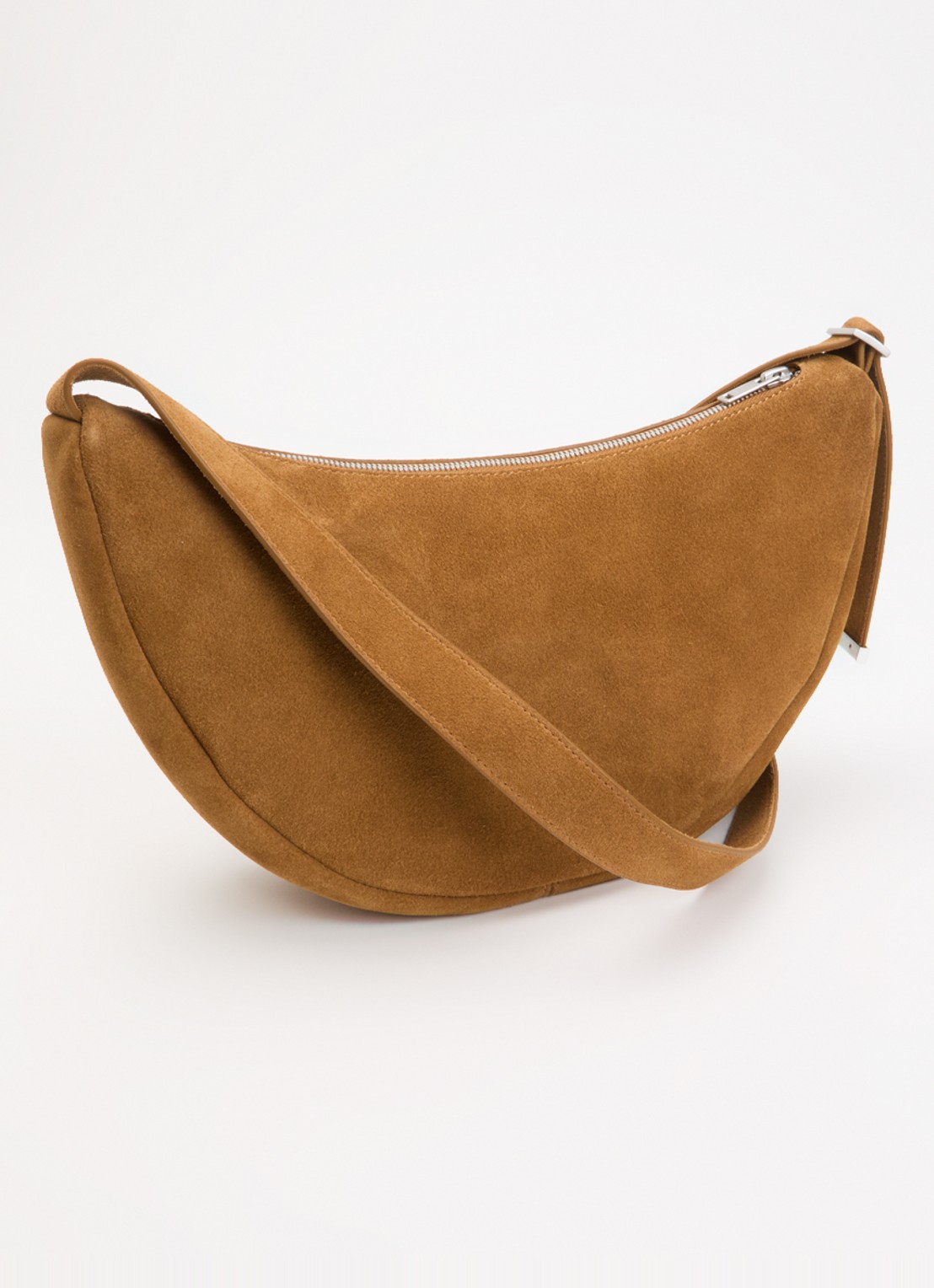 Sandro Crossbodytas van suède - achterkant 4 cognac