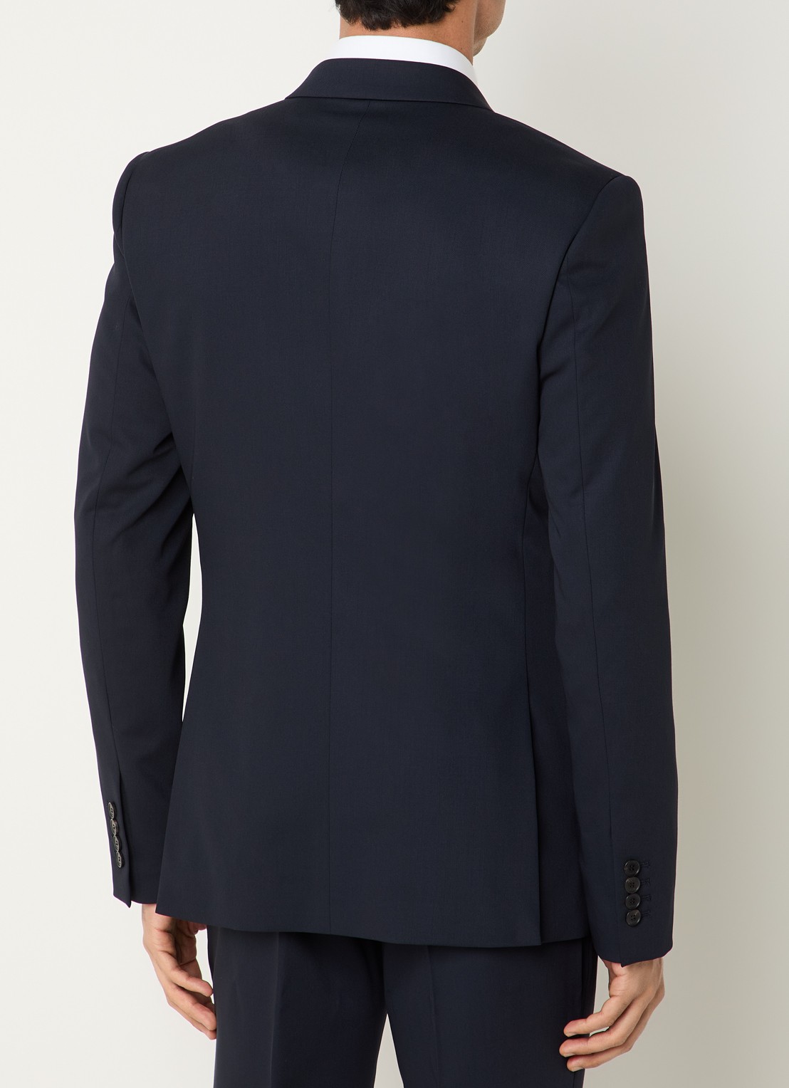 Sandro Double-breasted colbert van scheerwol met klepzakken - achterkant 5 donkerblauw
