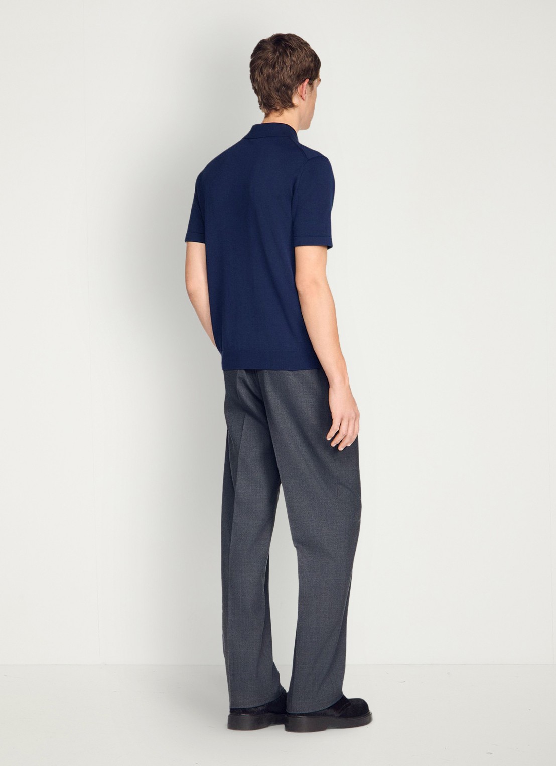 Sandro Fijngebreide trui met polokraag - achterkant 3 royal blue / blauw