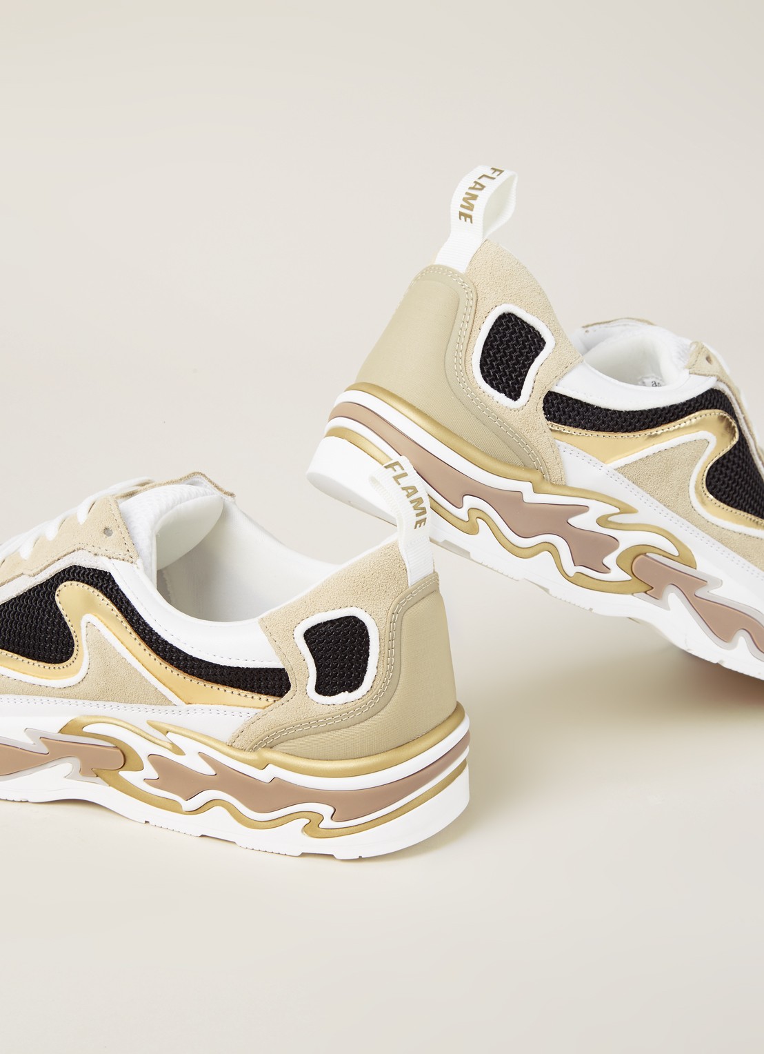 Sandro Flame sneaker met suède details - detail 3 zand