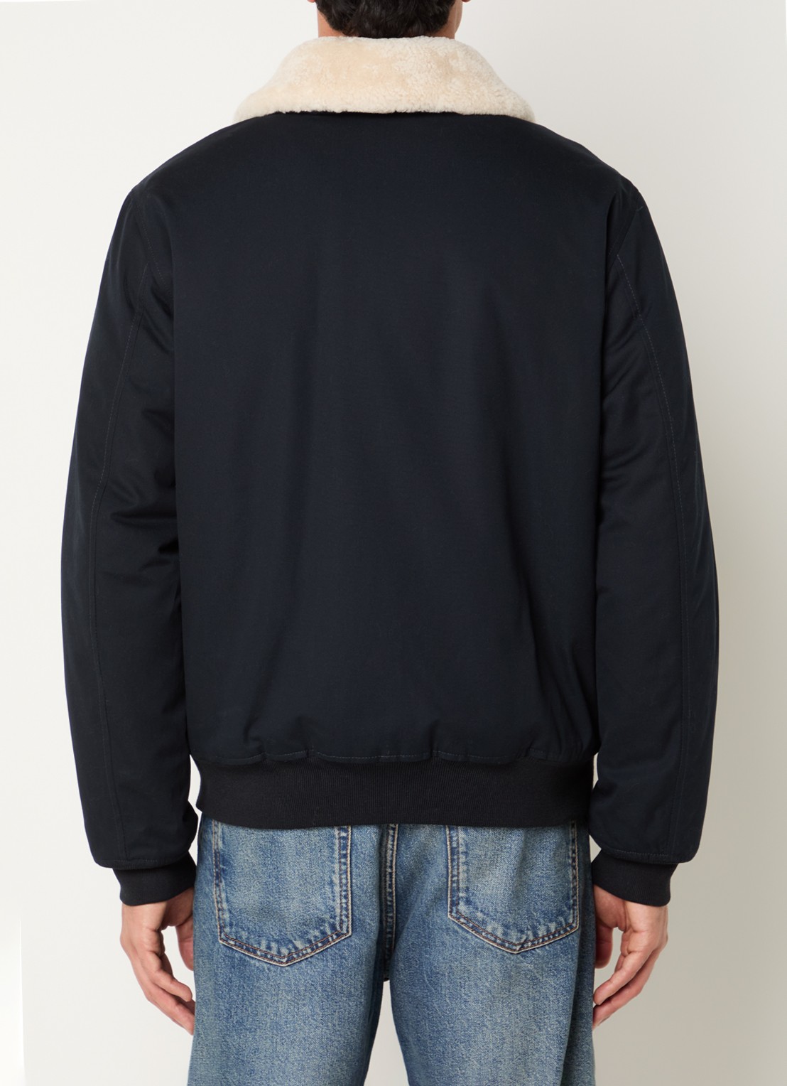 Sandro Gewatteerd jack met afneembare kraag - achterkant 7 donkerblauw