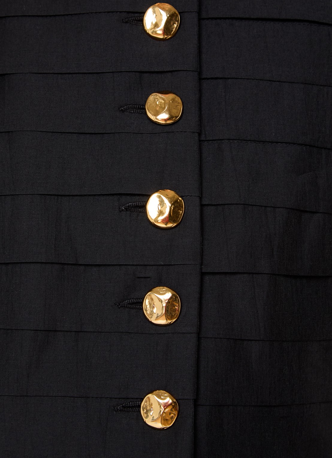 Sandro Gilet met plooien en sierknopen - detail 5 zwart
