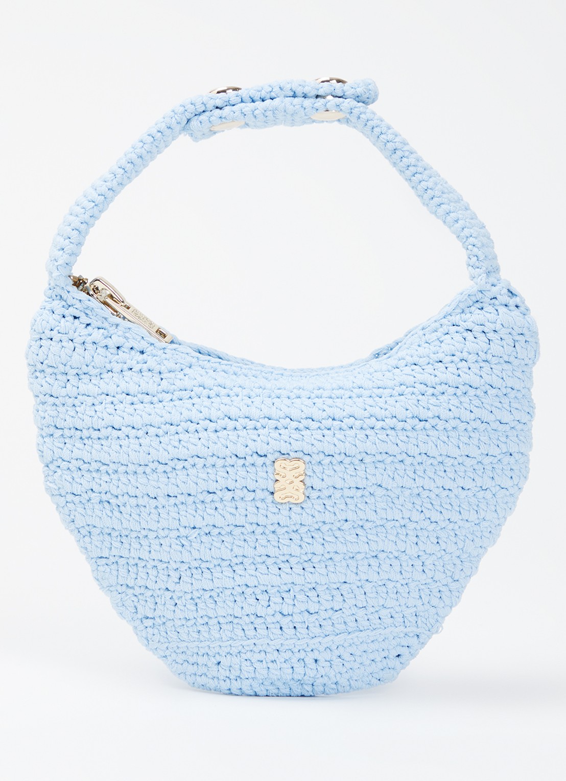 Sandro Handtas van crochet - voorkant lichtblauw
