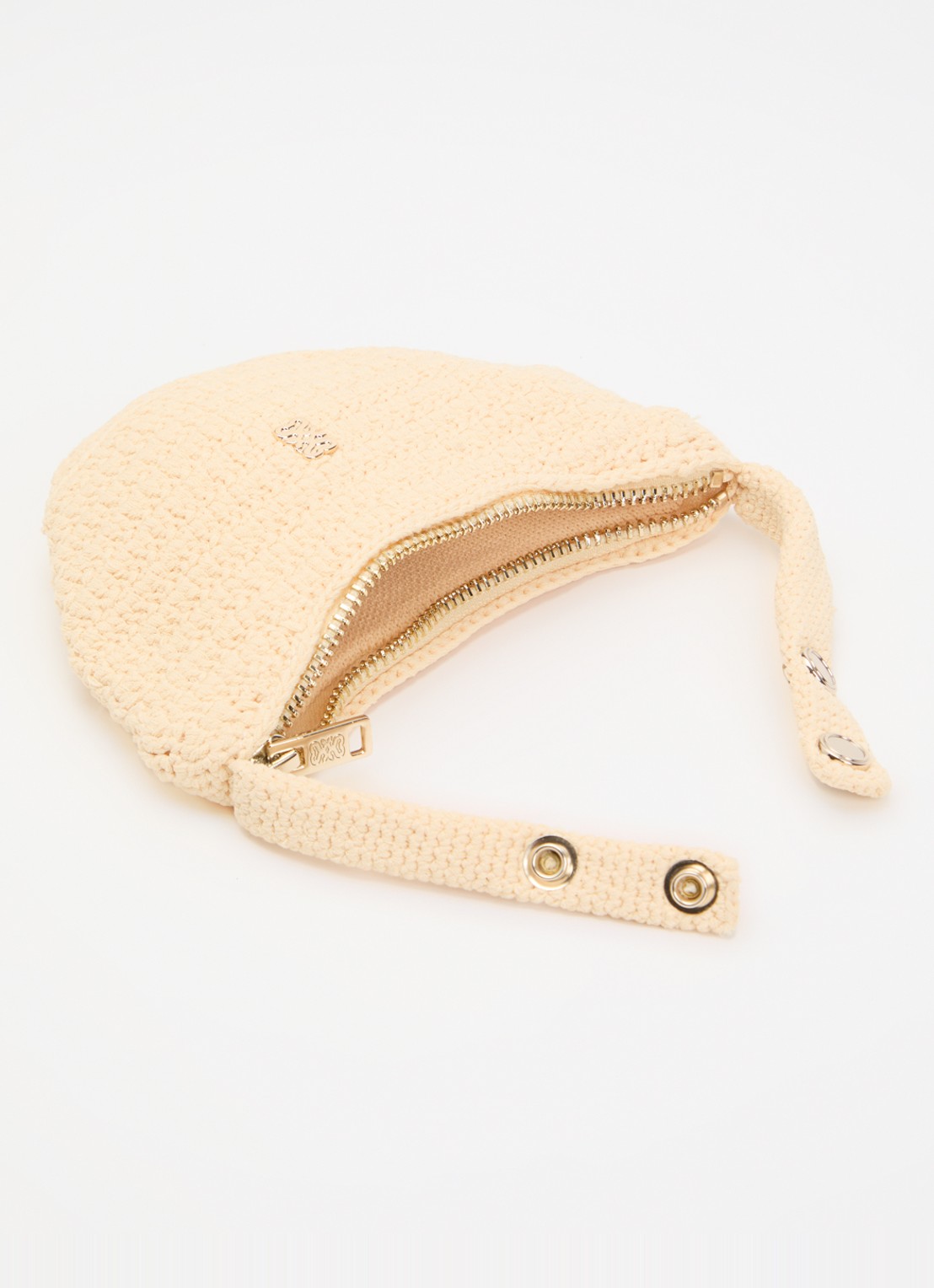 Sandro Handtas van crochet - voorkant 2 beige
