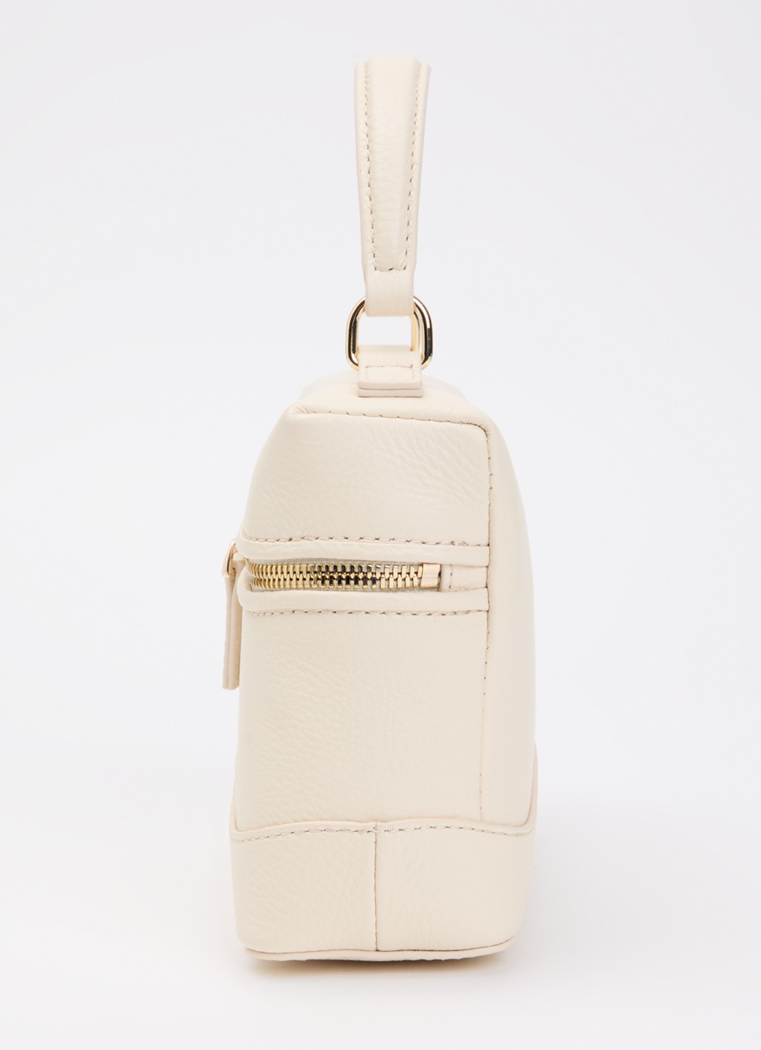 Sandro Handtas van leer met afneembare schouderriem - detail 5 beige