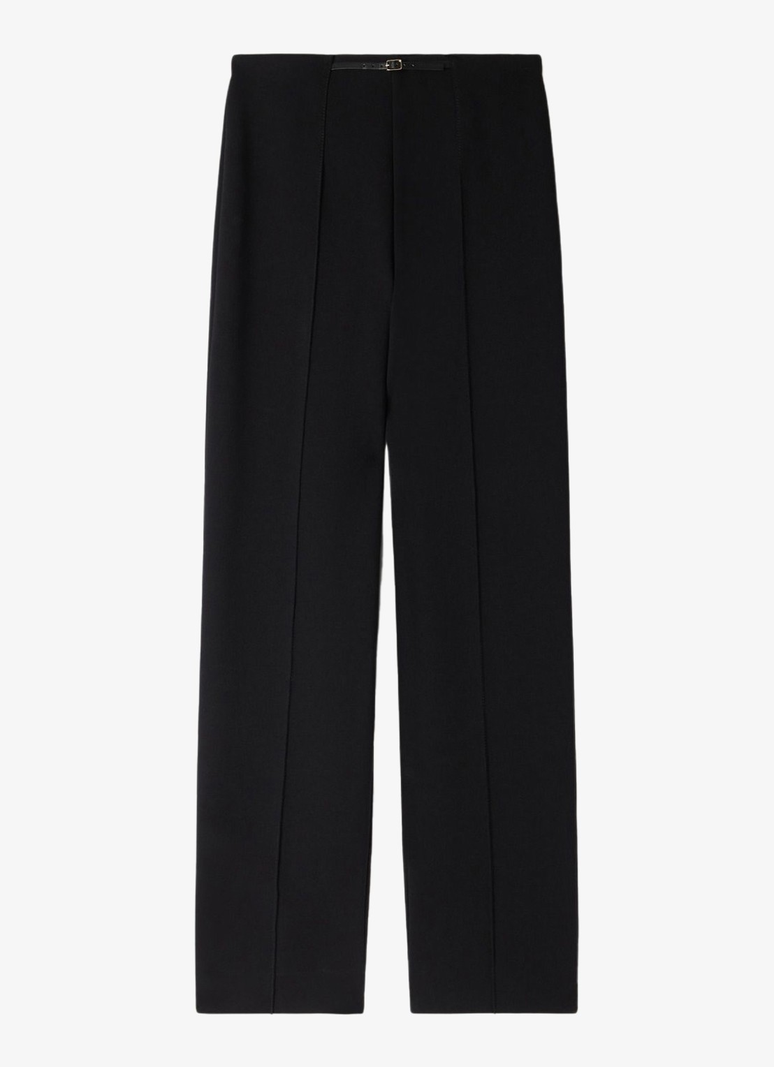 Sandro High waist straight fit broek met ritszakken - voorkant 4 zwart