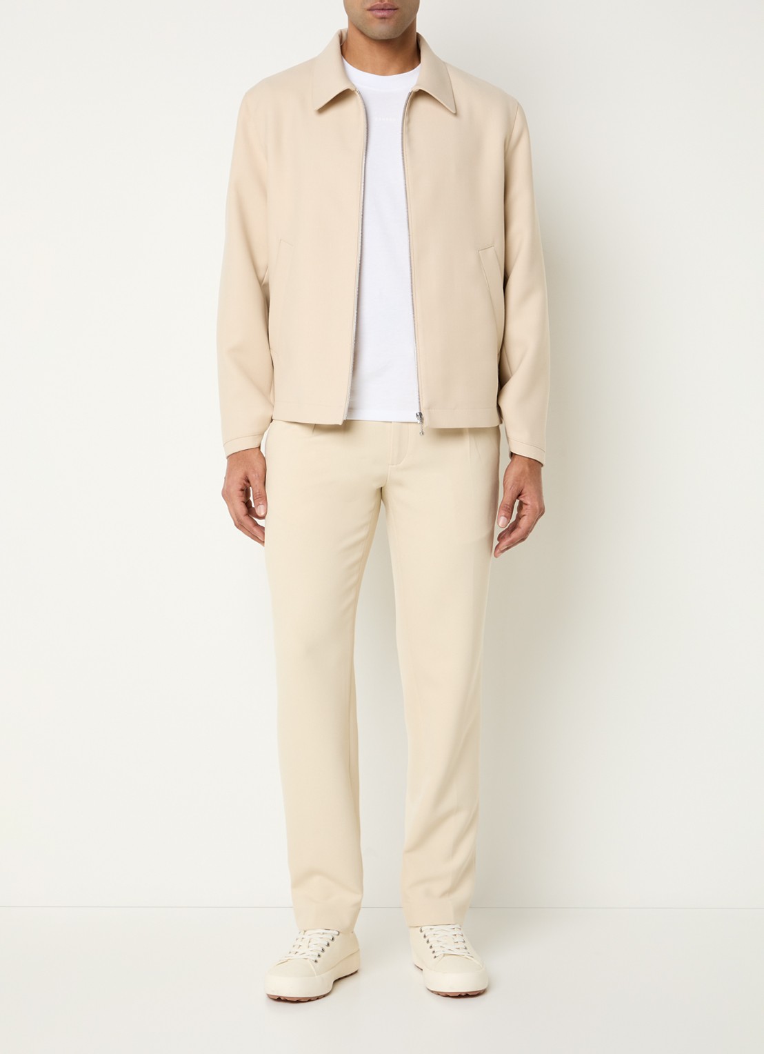 Sandro Jack in scheerwolblend met steekzakken - voorkant 2 beige