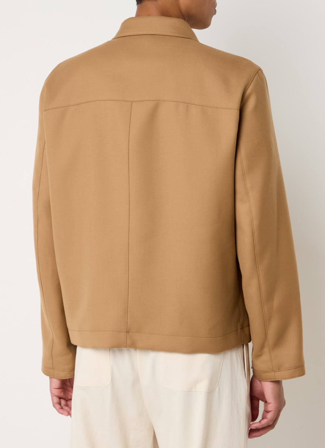 Sandro Jack in wolblend met steekzakken  - achterkant 4 camel
